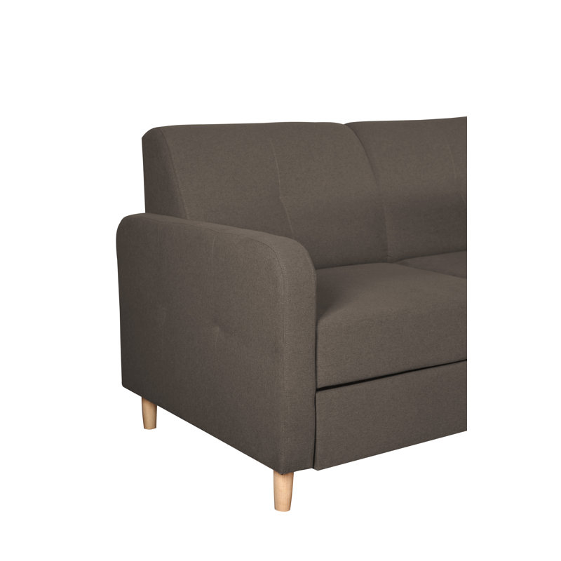 4 Seater Sofa Bed, Right Hand Facing, Brown