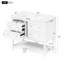 36" Bathroom Vanity Cabinet With Sink Combo Set, Undermount Ceramic Sink, Free Standing Vanity Set With 4 Drawers, Solid Wood Frame Bathroom Cabinet, White