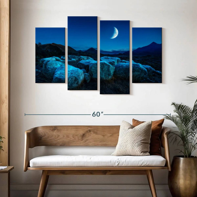Oberle Isle Of Sky Moonrise, 32" H x 52" W