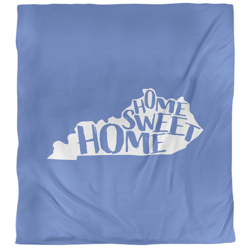 Housse de couette simple pour la maison Kentucky, Microfibre, Housse de couette pour grand lit, Bleu sarcelle