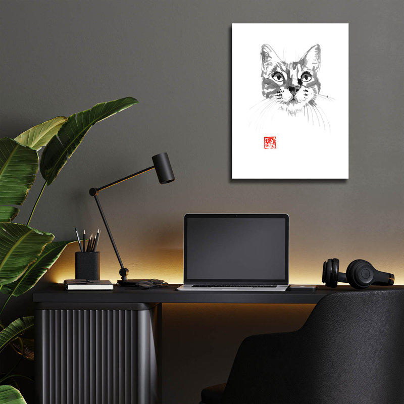 «Cat Face 2» par Pechane, H 16 po x l 12 po