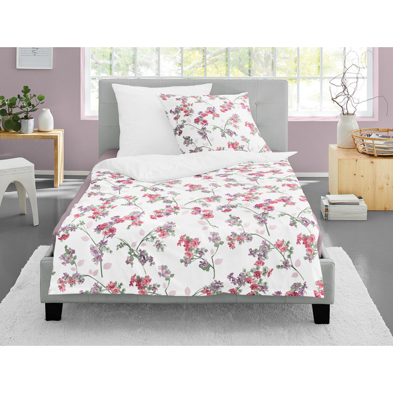 Sol-K Duvet Cover Set, Single Duvet Cover + 1 Pillowcase, Red