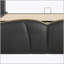 Base de lit tapissier en cuir pour grand lit, tête de lit moderne à oreilles, pied de lit ondulé, sans sommier, noir-588399667-588399665