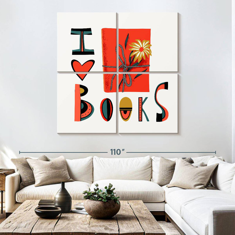 Senne - J'aime les livres, H 74 po x l 74 po