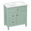 Meuble-lavabo de salle de bain avec lavabo, un tiroir rabattable et deux tiroirs-615416333