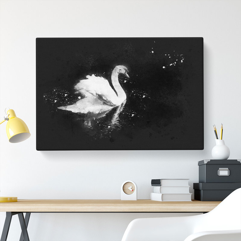 Swan - Wrapped Canvas, 40cm H x 60cm W x 3cm D