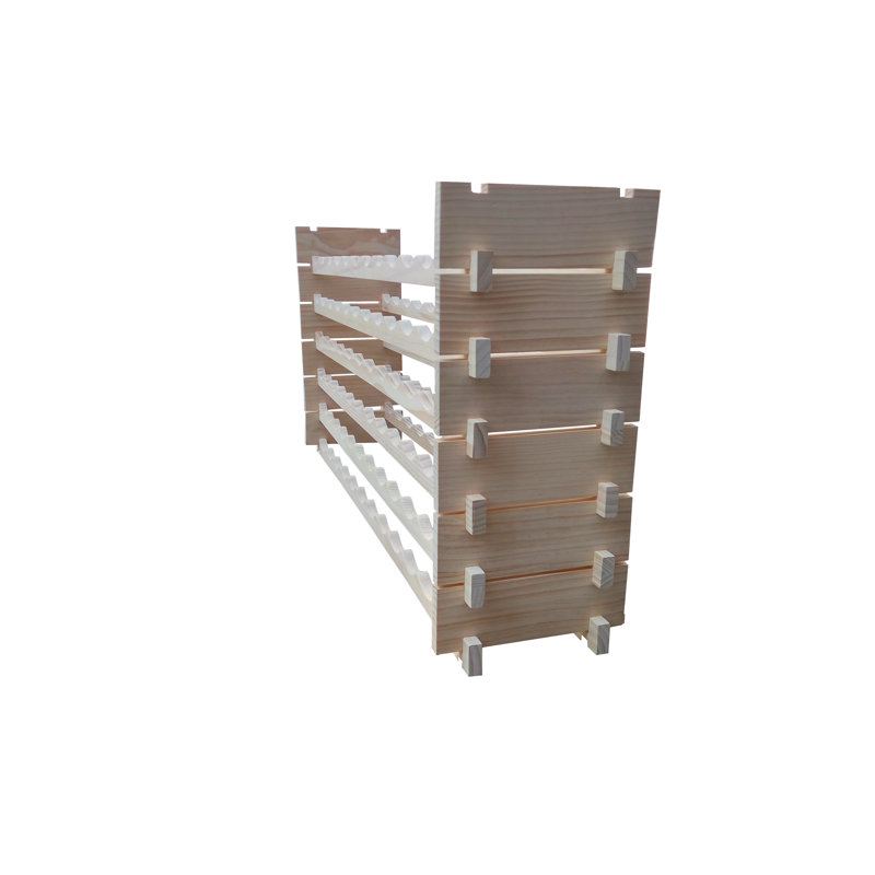 FixtureDisplays 51 X 12 X 26" Stackable Modular Wine Rack Stackable Storage Stand Display Shelves, Pine wood, (72 Bottle Capacity, 6 rows x 12) 16931