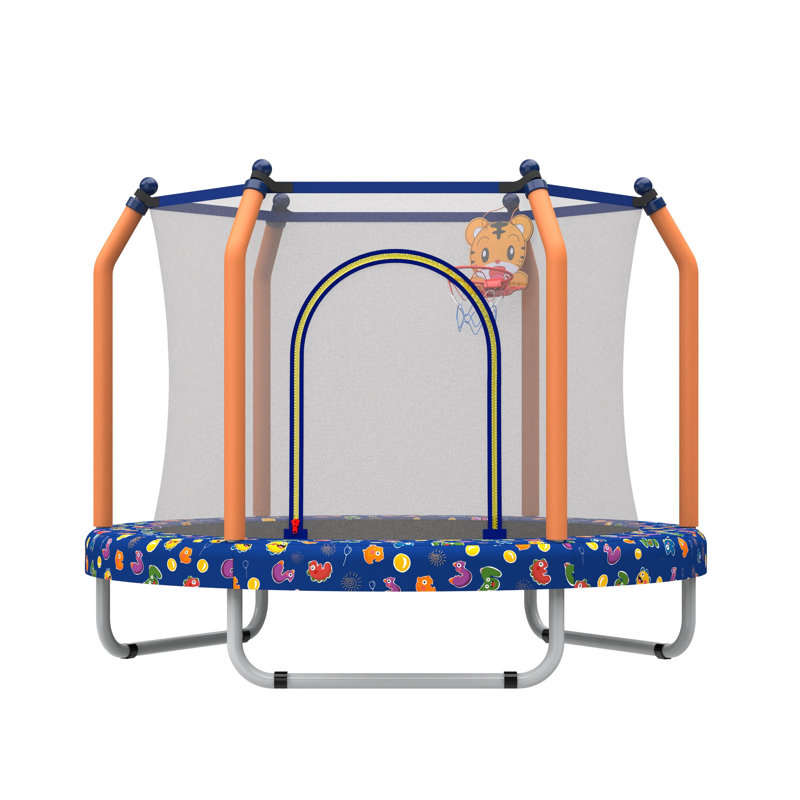 Trampoline de 55 pouces pour enfants avec trampoline intérieur et extérieur pour tout-petit