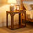 2-Tier Farmhouse Solid Wood Side End Table For Living Room
