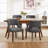 Upholstered Solid Wood Dining Side Chair-1558401749