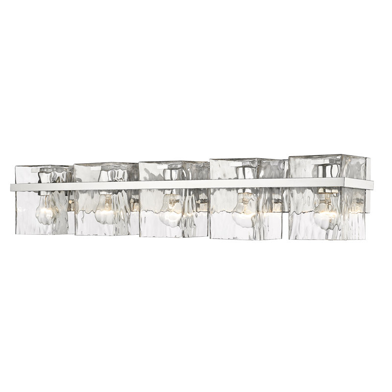 Éclairage pour meuble-lavabo Arene, 7.75"H x 36.25"W x 5.5"D, Chrome chrome, 5 Lights