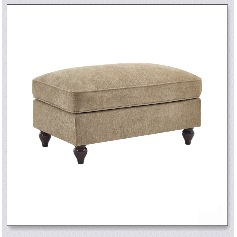 Repose-pieds polyvalent en chenille avec volants amovibles, parfait pour un décor moderne et classique, facile à transformer et à personnaliser