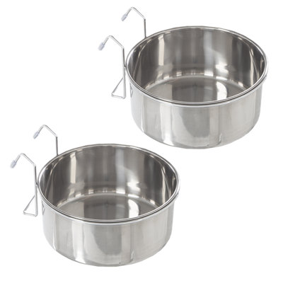 PETMAKER Stainless-Steel Hanging Dog Bowl Set