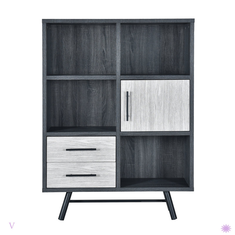 Buffet décoratif 1 porte Iron, Gris