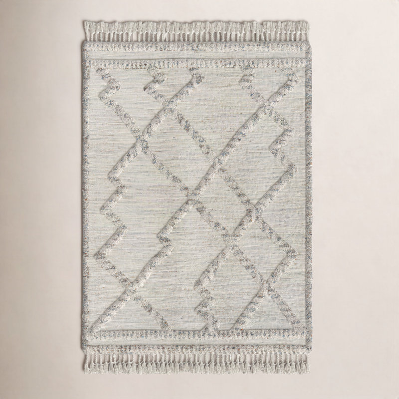 Leanna Hand Knotted Wool Moroccan Indoor Rug, Rectangle 2' x 3'