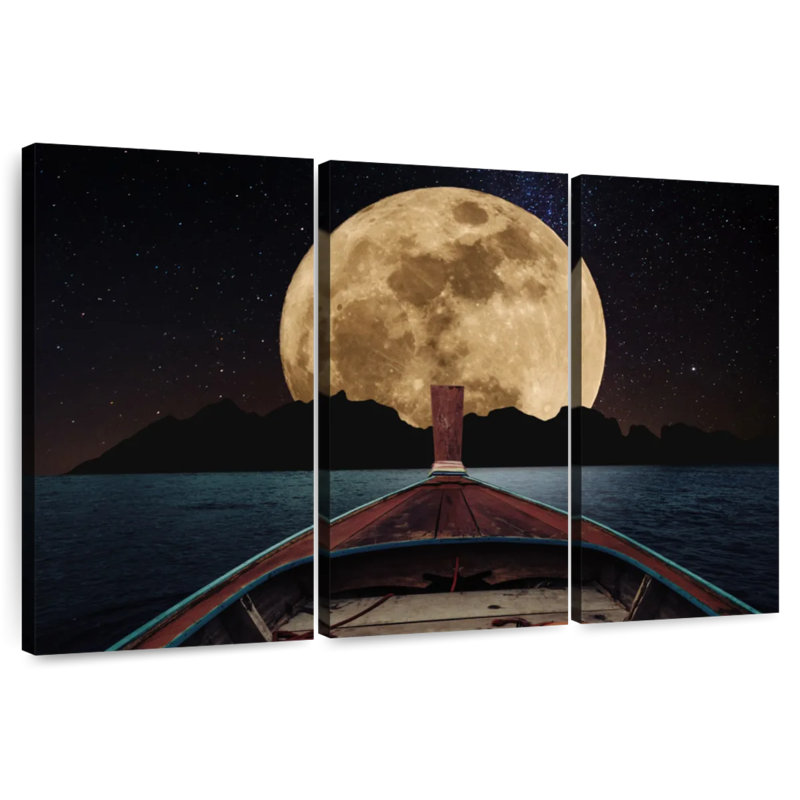 Oberle Boat Ride To The Moon, 42" H x 65" W