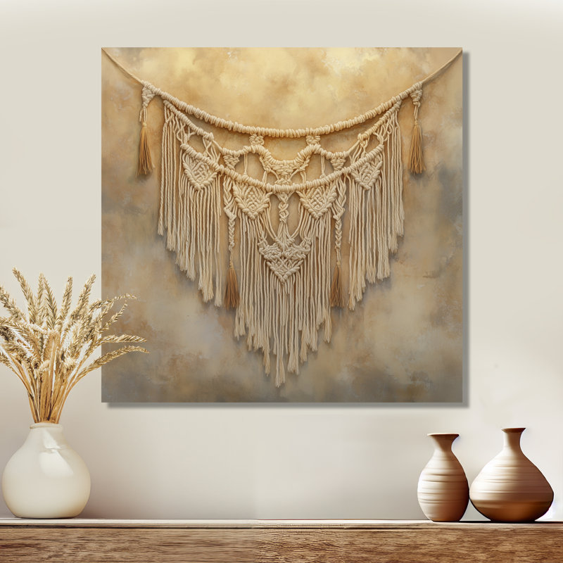 Jahey - art mural bohème abstrait, impression bohémienne, L 23 po x H 23 po
