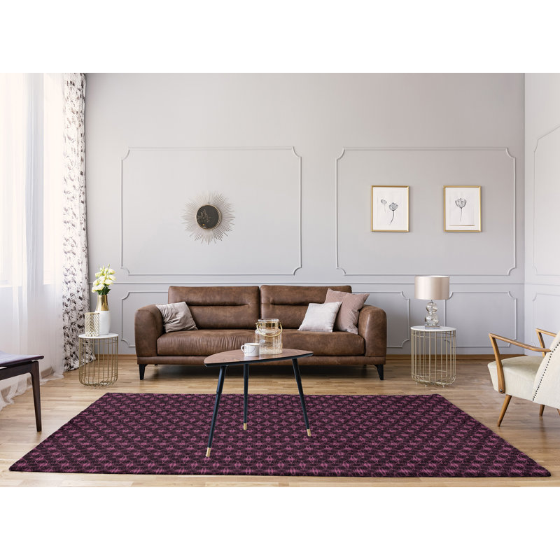 Tapis noir à cercles ornés classiques, Rectangle 5 pi x 7 pi