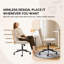 Chaise de bureau rembourrée sans accoudoirs avec roulettes et repose-pieds-777231947