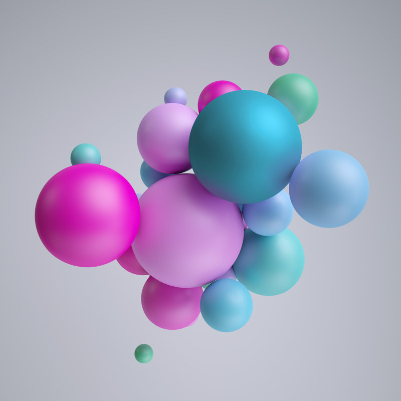 Pastel Balls by Wacomka - Wrapped Canvas Print, 51cm H x 51cm W x 3.8cm D