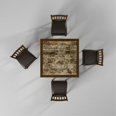 Grande table bistro espresso de style traditionnel avec paresseux amovible 18 po