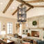 12-Light Dimmable Lantern Long Staircase Chandelier