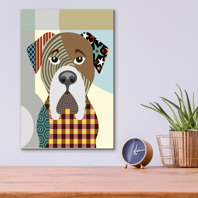 «BullMastiff Dog» par Lanre Adefioyue, H 16 po x l 12 po x P 0,13 po