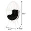 Élégante chaise de patio avec coussin en mousse confortable - salon de détente noir et blanc