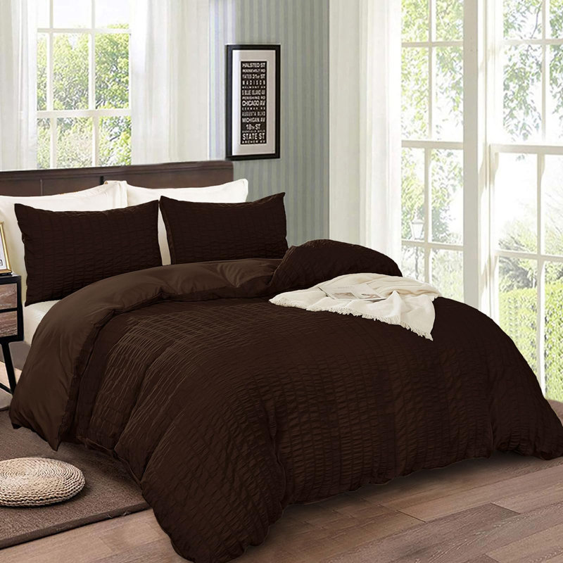 Mechine woven Sheet Set, Brown
