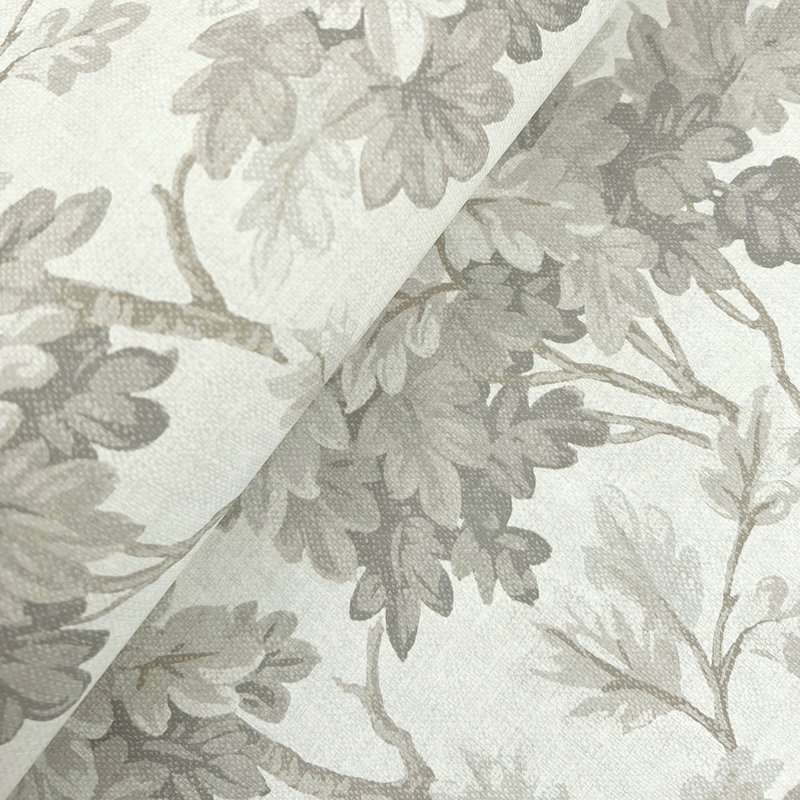 Papier peint Oakcliff Stone Leaf Trail, Gris