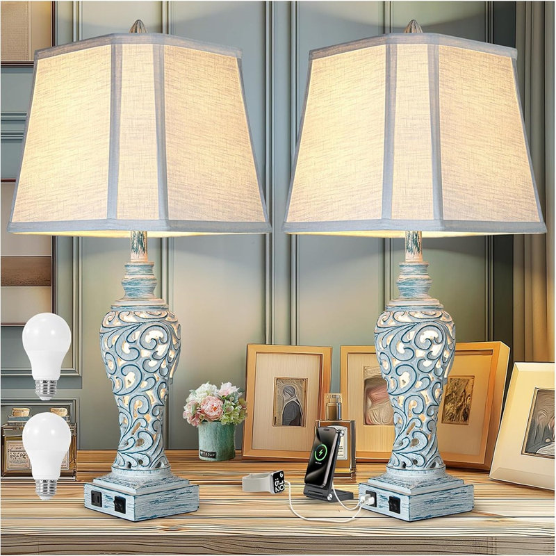 Ensemble de 2 lampes de chevet de 28,5 po Luxsight