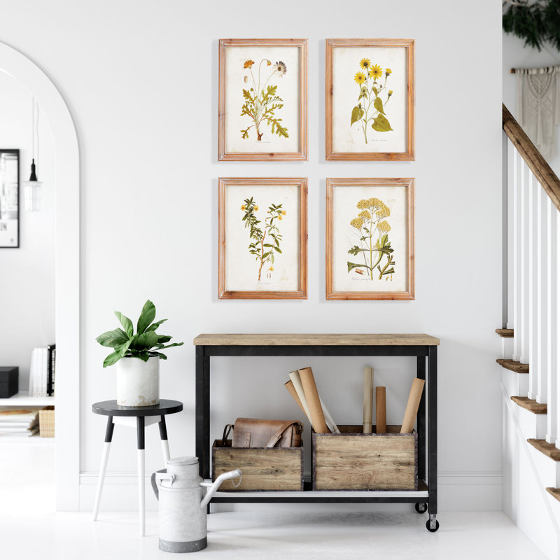 Libourne Wildflower Study - Ensemble de 4 reproductions de cadres photo