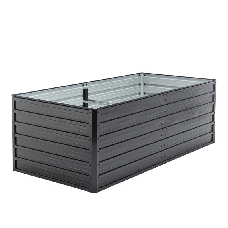 6X3x2 FT Metal Raised Garden Bed Outdoor Reinforced Galvanized Rustproof Colored Steel Planter Boxes For Vegetables, Raised Beds For Growing Flowers Herbs Succulents