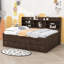 Lit plateforme 3 tiroirs en bois avec tablettes et lit gigogne-764120358-764120360
