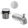 5-1/4" Front Diverter Tub Spout with Tip-Toe Drain and 2-Hole Overflow Trim
