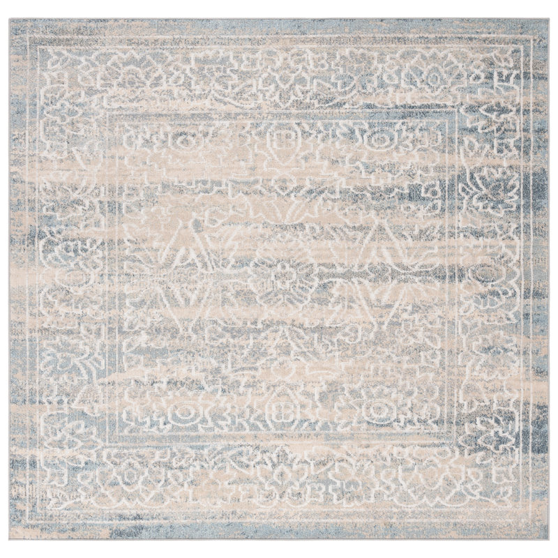 Kipenie Performance Performance Oriental Rug, Square 6'7"