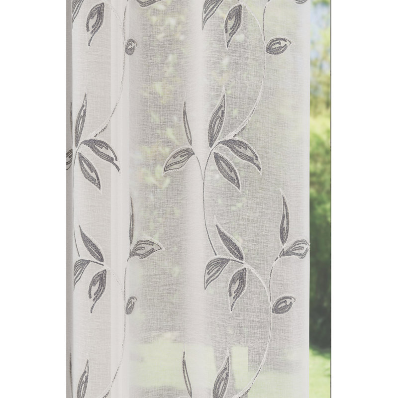 Antwin Polyester Sheers & Voiles Rod Pocket Curtain Single, 139.7cm Width x 121.92cm Drop