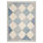 Teshayla Coastal Geometric Diamond Machine Washable Blue / Beige Indoor Area Rug with Non-Slip Backing-1294988769-1302488877