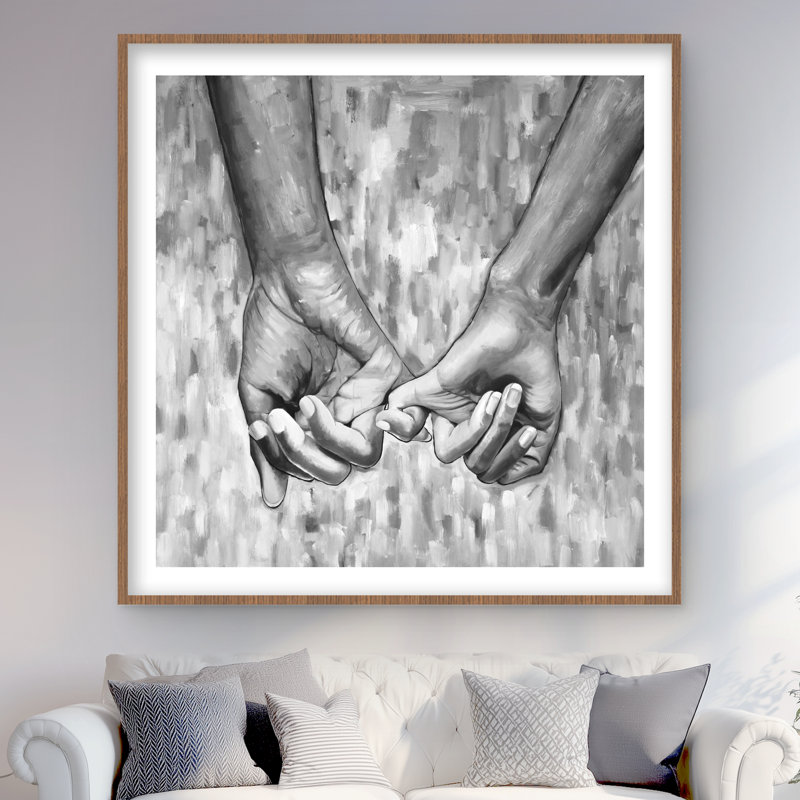 Connecté - impression encadrée monochrome figurative | Décoration intérieure