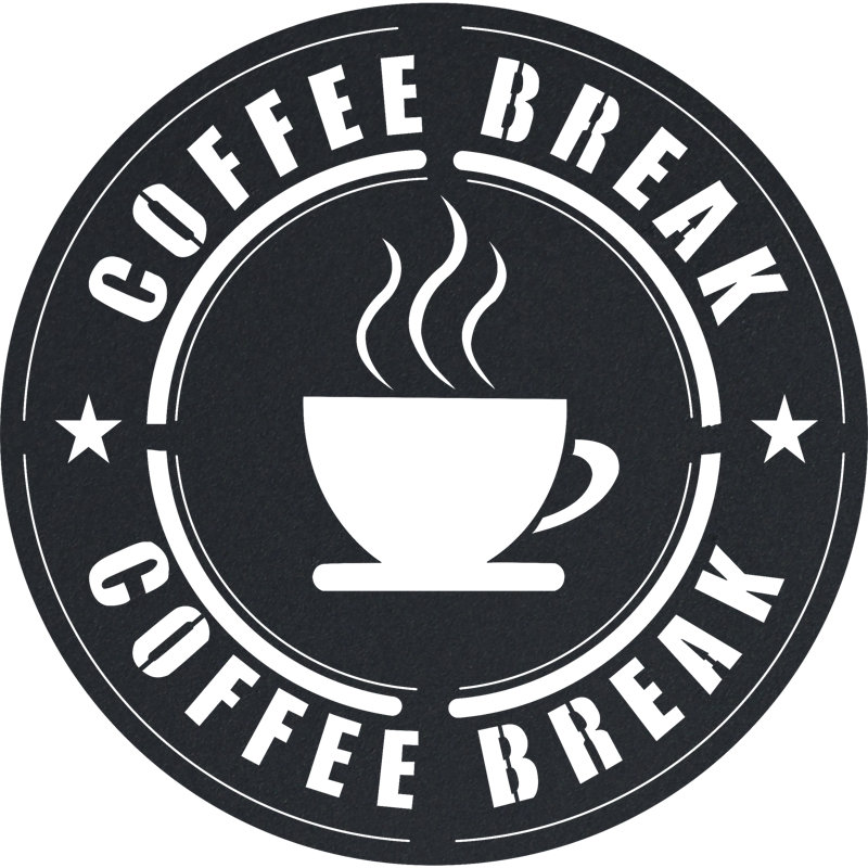 Coffee Break Wall Décor, 24" H x 24" W x 0.06" D