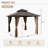  Outdoor Patio Gazebo, Hardtop Gazebo with Galvanized Steel Roof & Aluminum Frame,Heavy Duty Permanent Pavilion with Netting & Curtains for Patio, Lawn, Deck-114597859