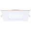 12 Watt LED Direct Wire Downlight With Night Light 6 Inch Remote Driver CCT Selectable Dimmable Square White Finish