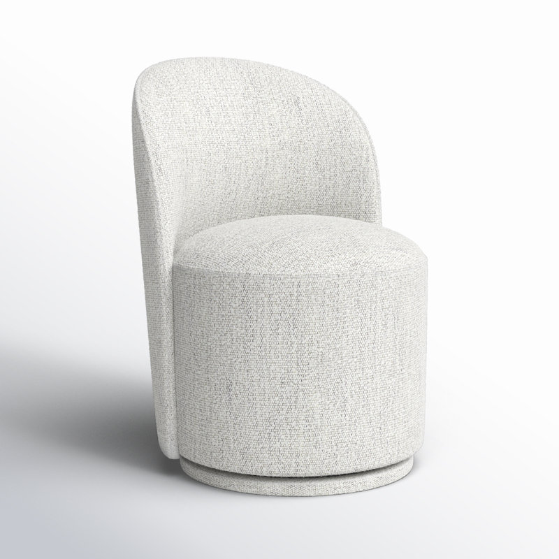 Chaise d'appoint pivotante Sharlene, Merino gris clair performance