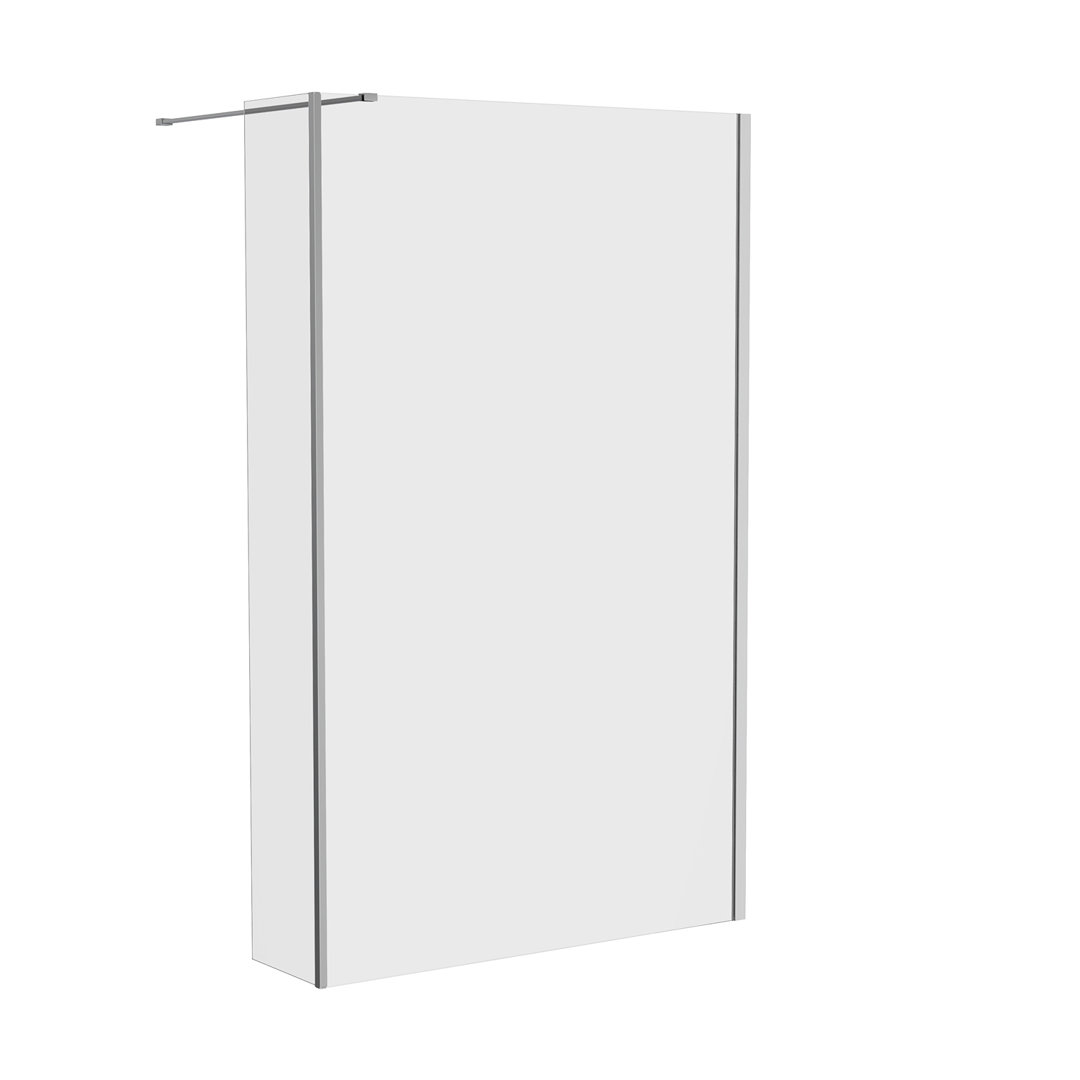 Walk In Shower Enclosure Wet Room 1200mm Glass Screen with 300mm Return Panel
