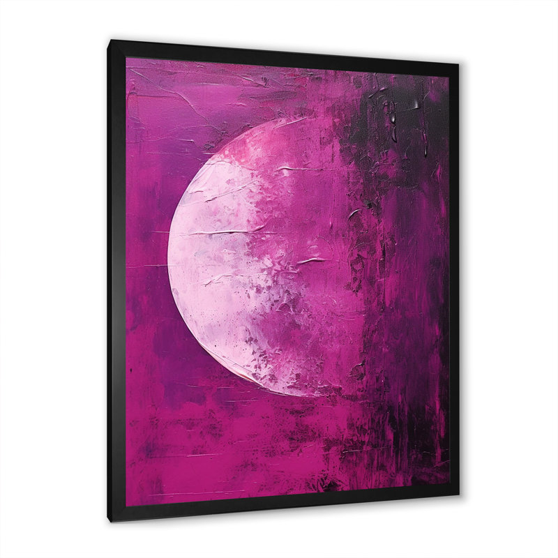 Lune mystère luminosité I, H 32 po x l 24 po x P 1 po, Cadre simple noir