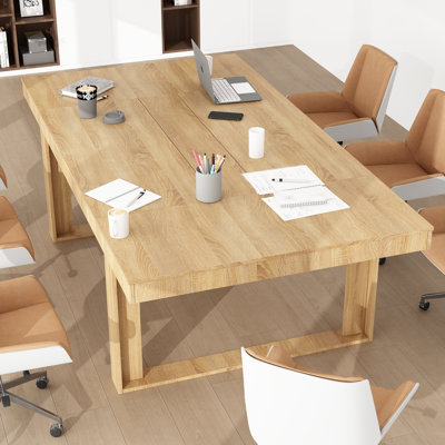 86.6" Rectangular Conference Table, Modular Meeting Table