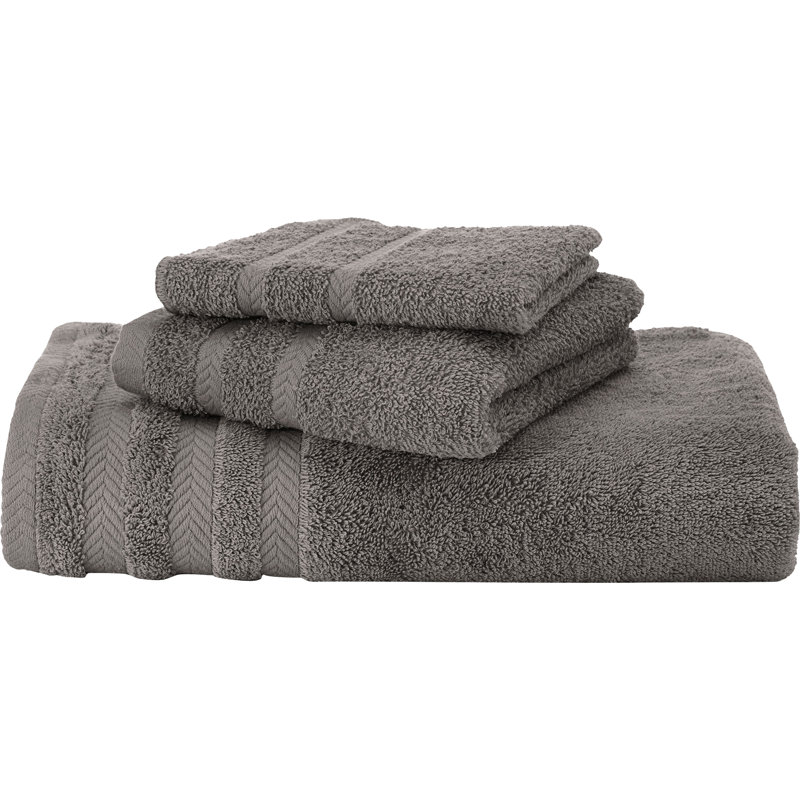 Drap 100% coton de qualité égyptienne Martex, Gris
