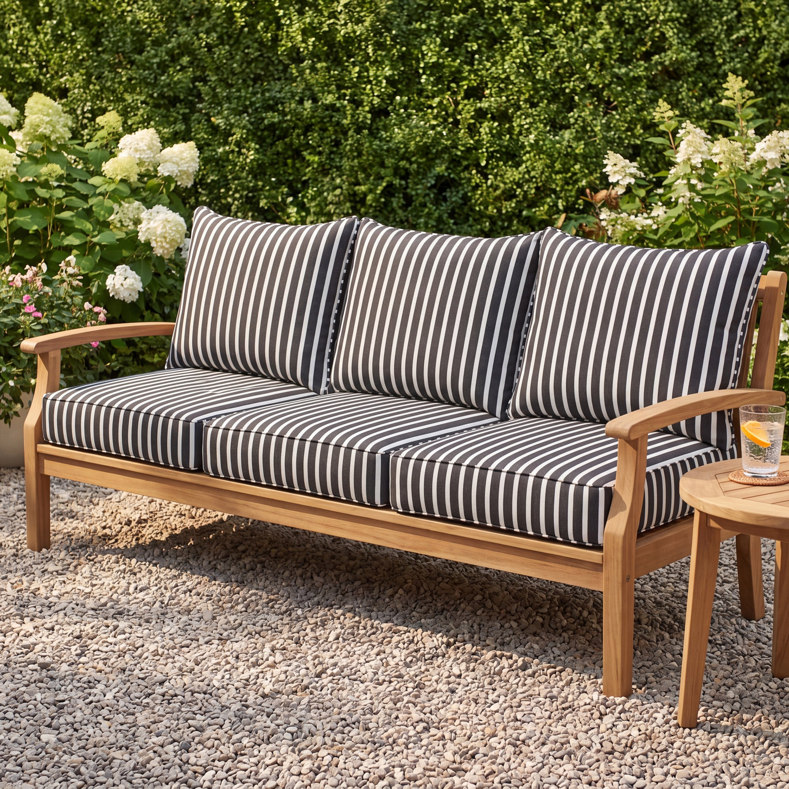 Sunbrella Striped Outdoor Sofa