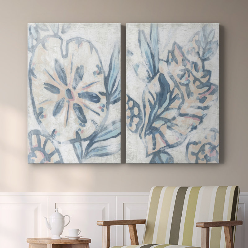 Beach Shell Fresco I-Premium, toile tendue avec châssis - prête à être accrochée, 18" H x 24" W