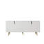Buffet 71 po de largeur Mid-Century moderne avec pieds en bois-816785149
